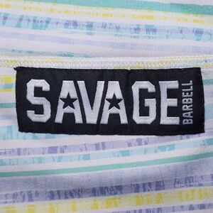 SAVAGE BARBELL Women's S Shorts Lifting Crossfit Pastel Stripes Stretch Booty